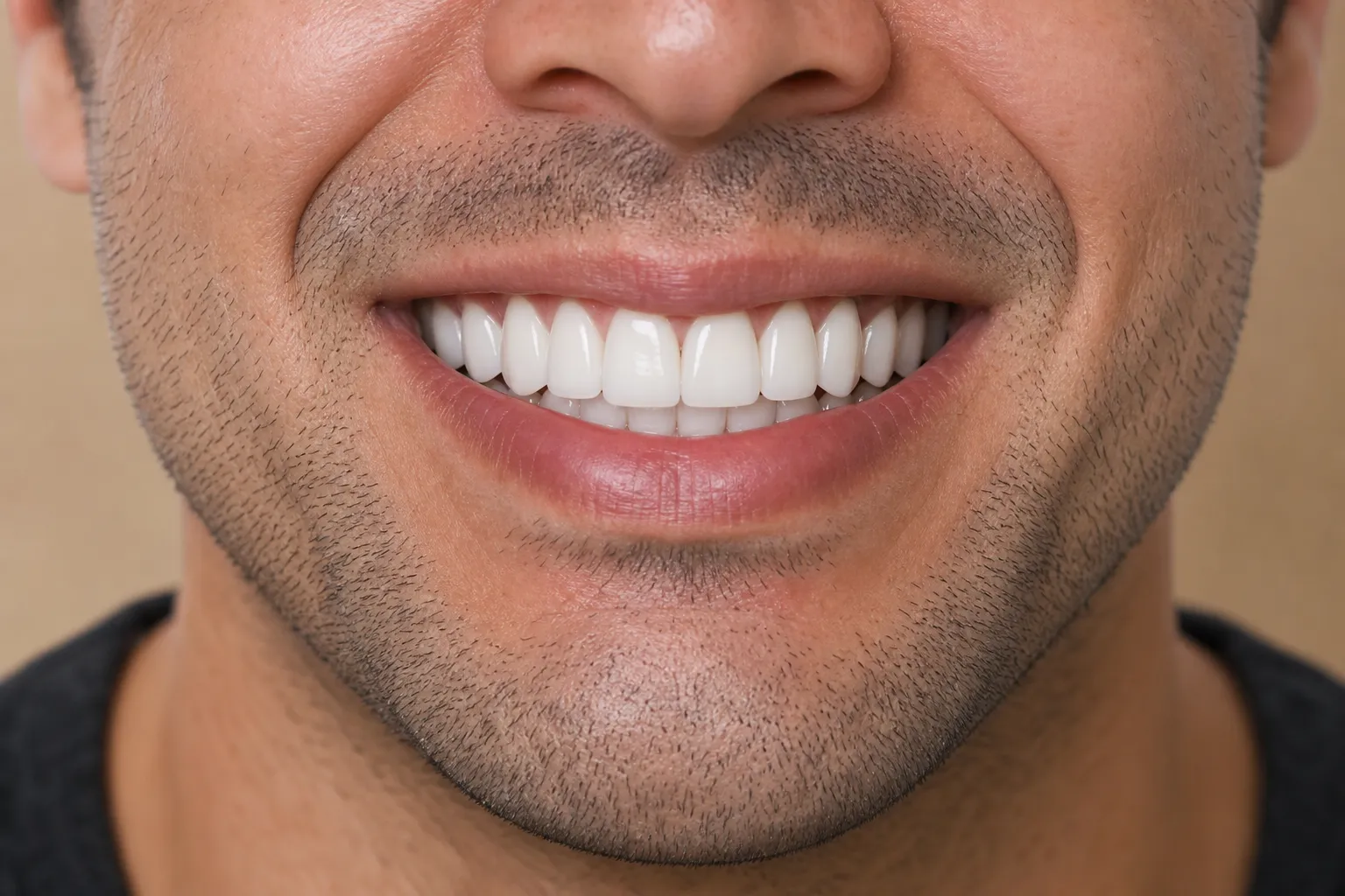 Patient's smile after veneer treatment